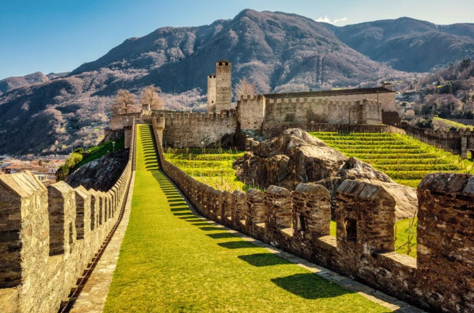 Bellinzona Castles, Bellinzona, Ticino, Switzerland